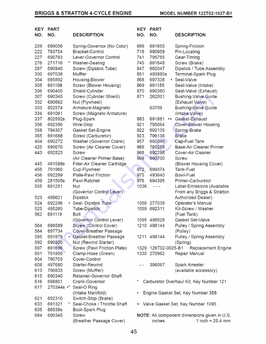 Craftsman 917.376678 Owner'S Manual Download Page 45