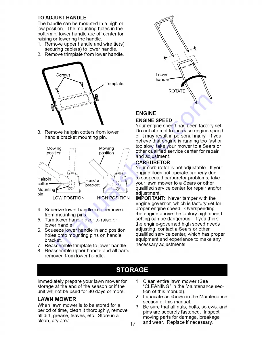 Craftsman 917.376742 Owner'S Manual Download Page 17