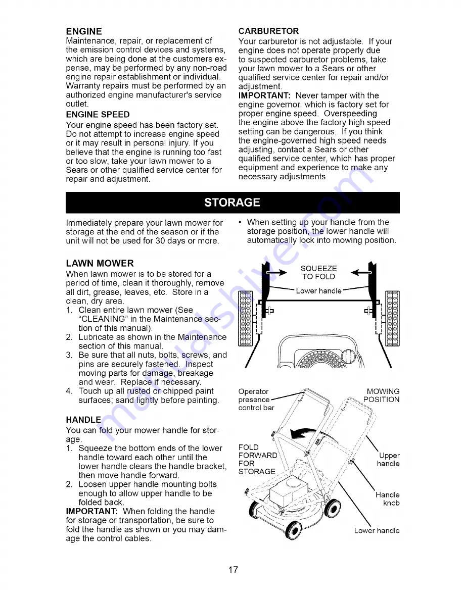 Craftsman 917.376781 Owner'S Manual Download Page 17