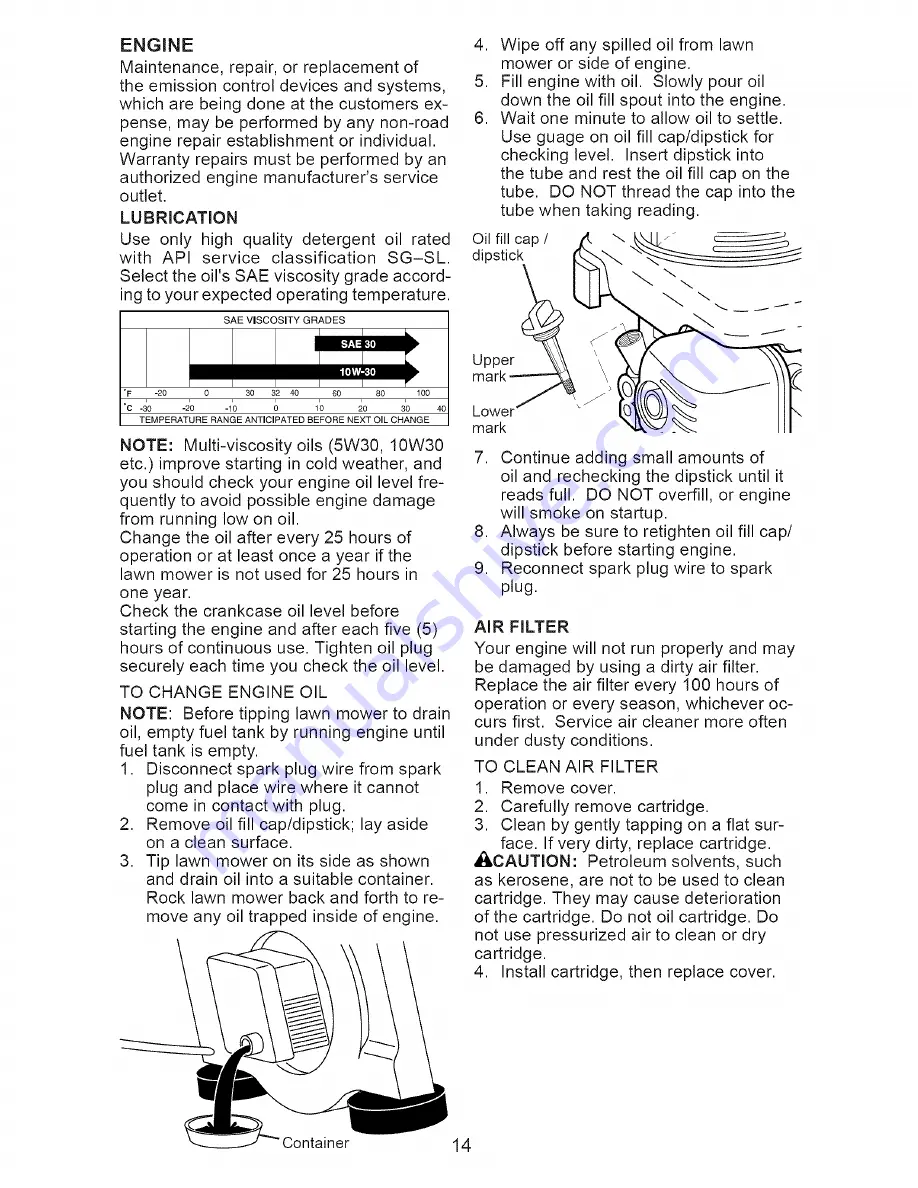 Craftsman 917.376991 Owner'S Manual Download Page 14