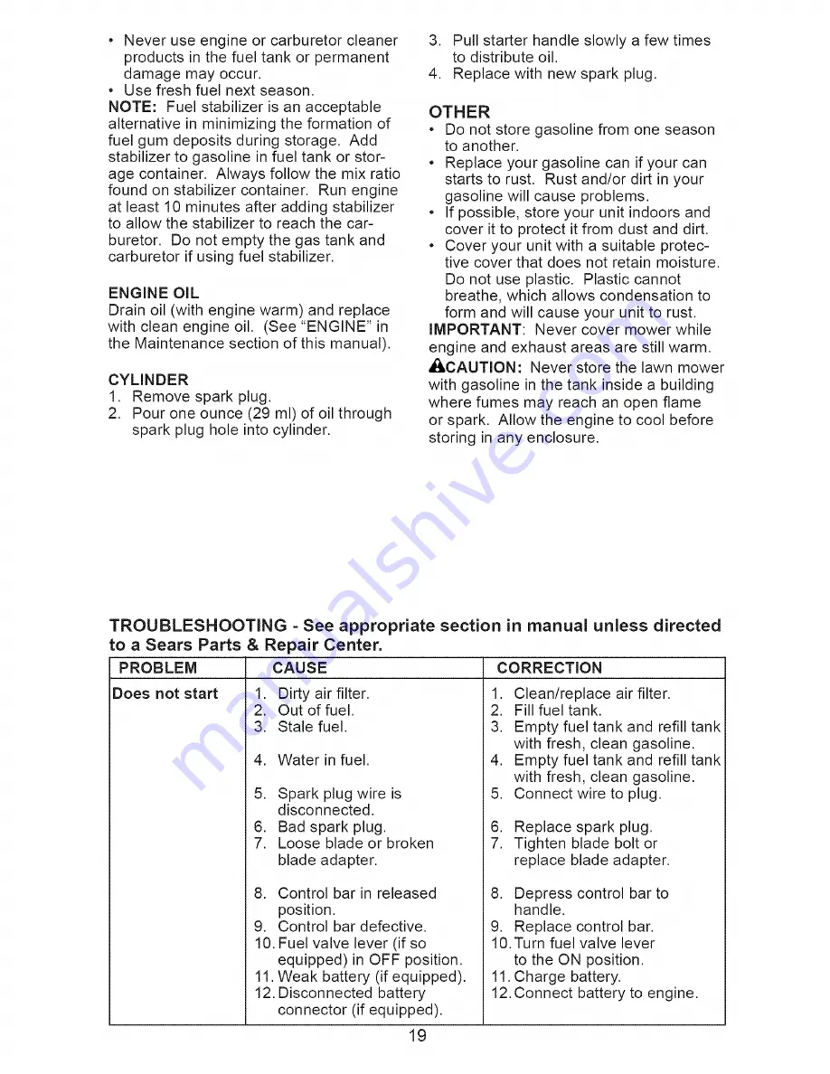 Craftsman 917.376991 Owner'S Manual Download Page 19