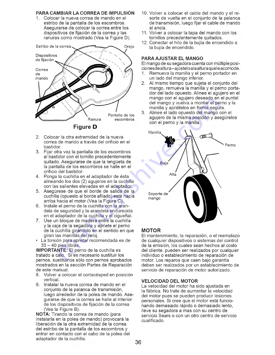 Craftsman 917.376991 Owner'S Manual Download Page 36