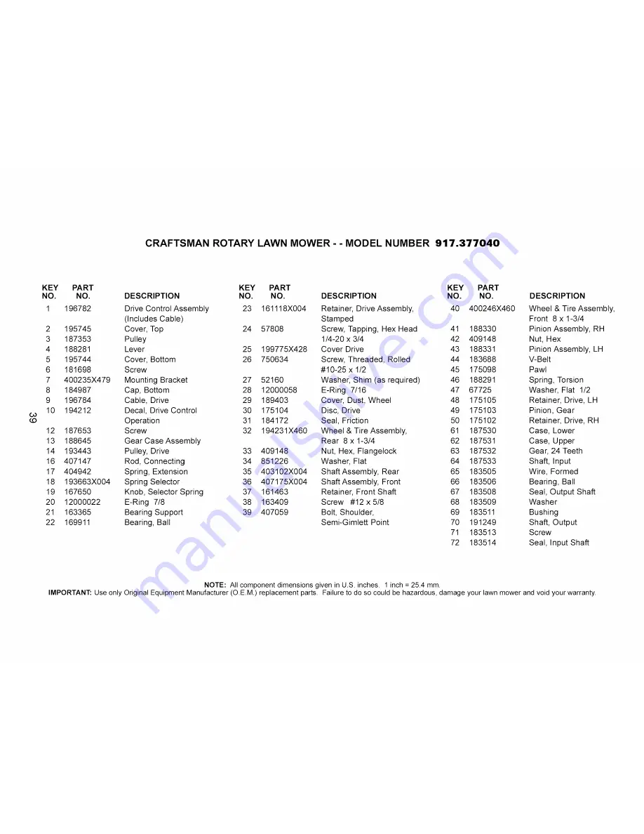 Craftsman 917.377040 Owner'S Manual Download Page 39