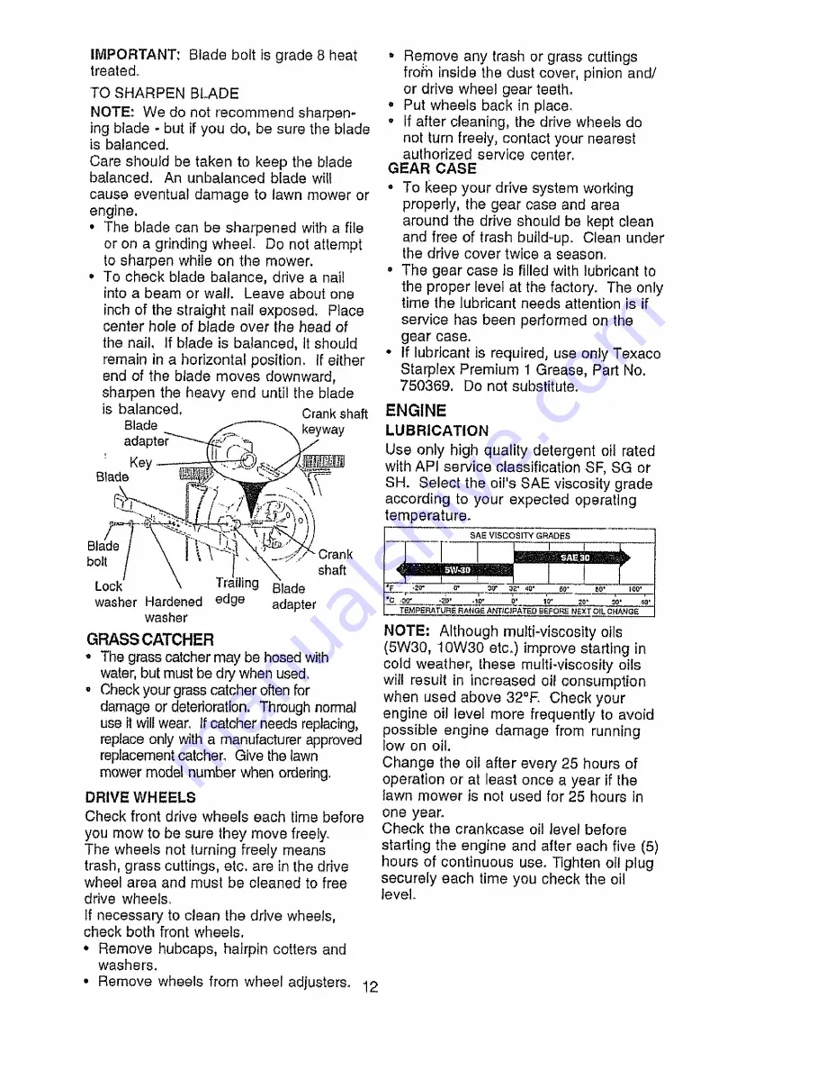 Craftsman 917.377050 Owner'S Manual Download Page 12