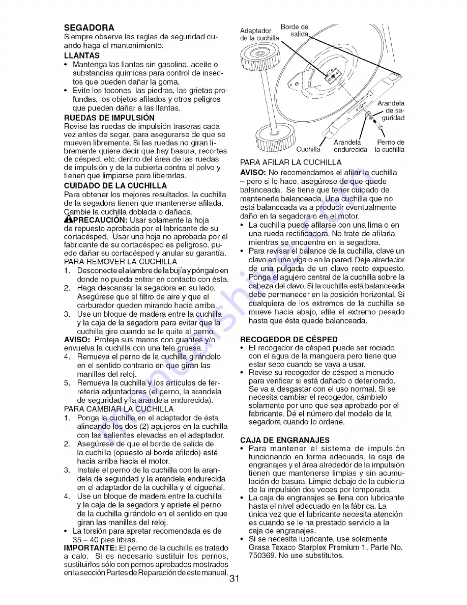 Craftsman 917.377090 Owner'S Manual Download Page 31