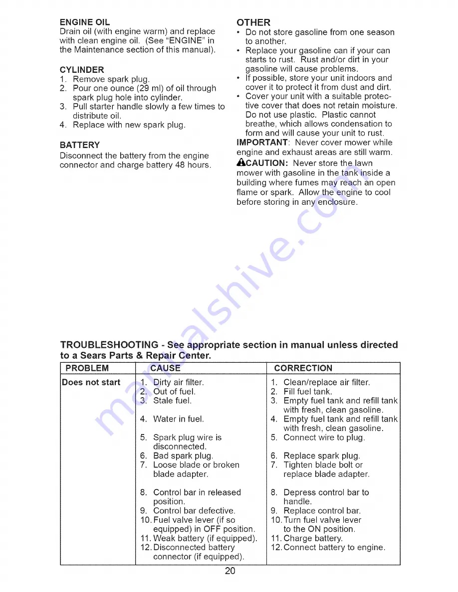 Craftsman 917.377121 Owner'S Manual Download Page 20