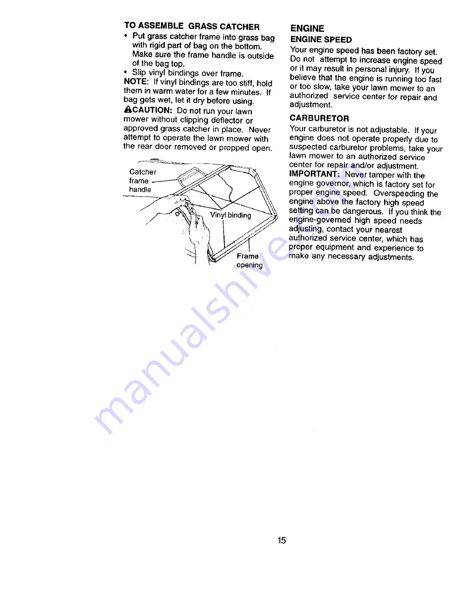 Craftsman 917.377130 Owner'S Manual Download Page 15