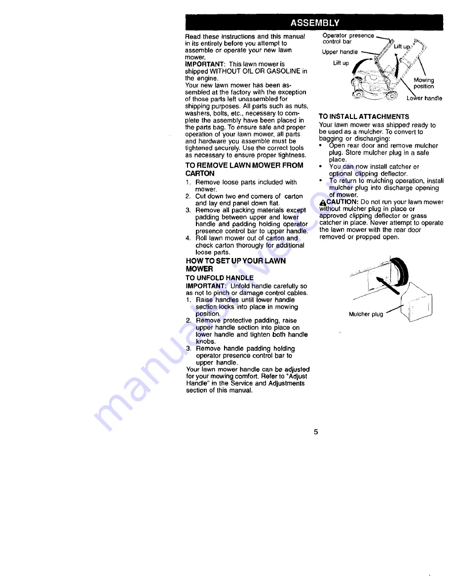 Craftsman 917.377131 Owner'S Manual Download Page 5