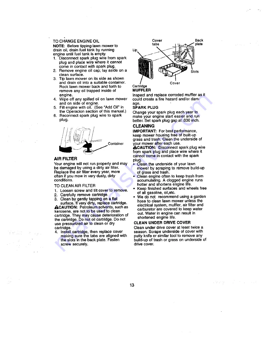 Craftsman 917.377131 Owner'S Manual Download Page 13