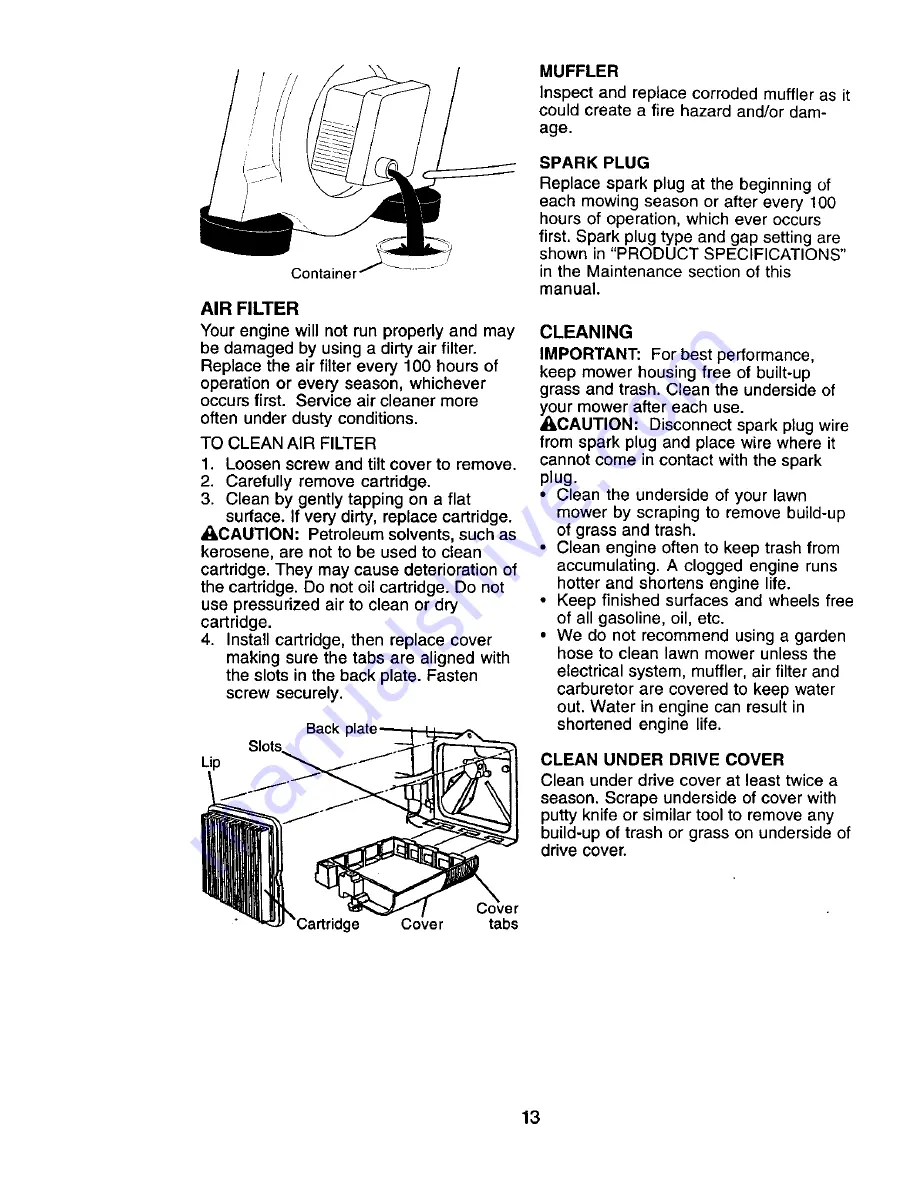 Craftsman 917.377152 Owner'S Manual Download Page 13