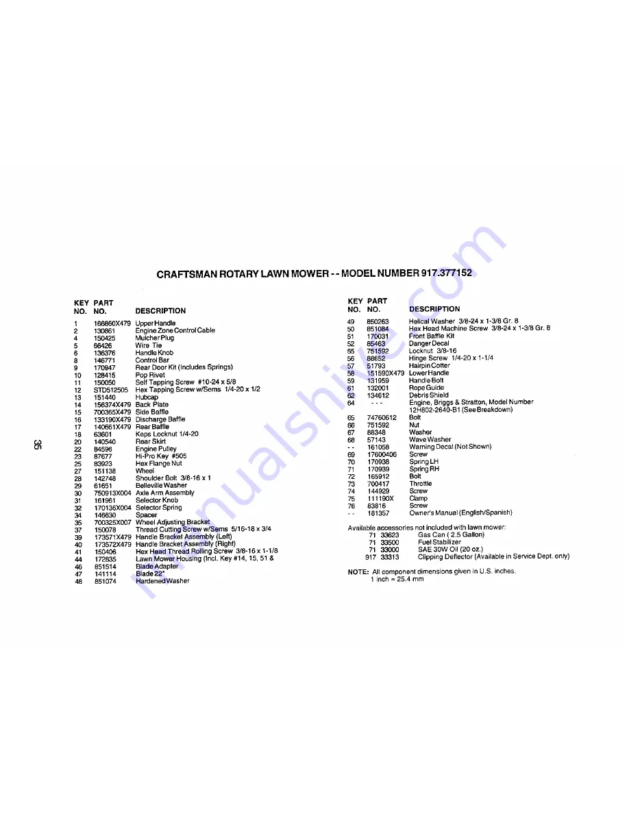 Craftsman 917.377152 Owner'S Manual Download Page 35