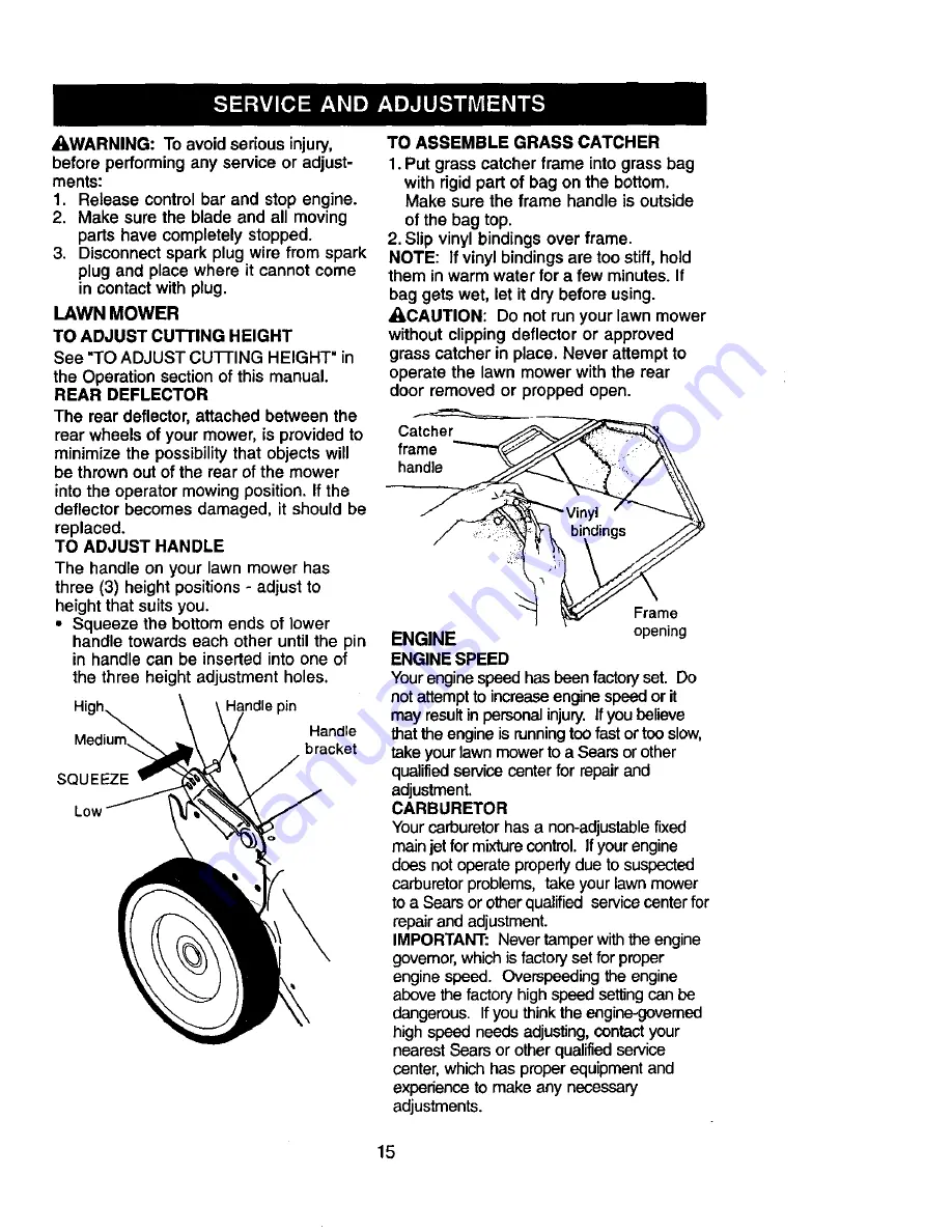 Craftsman 917.377650 Скачать руководство пользователя страница 15