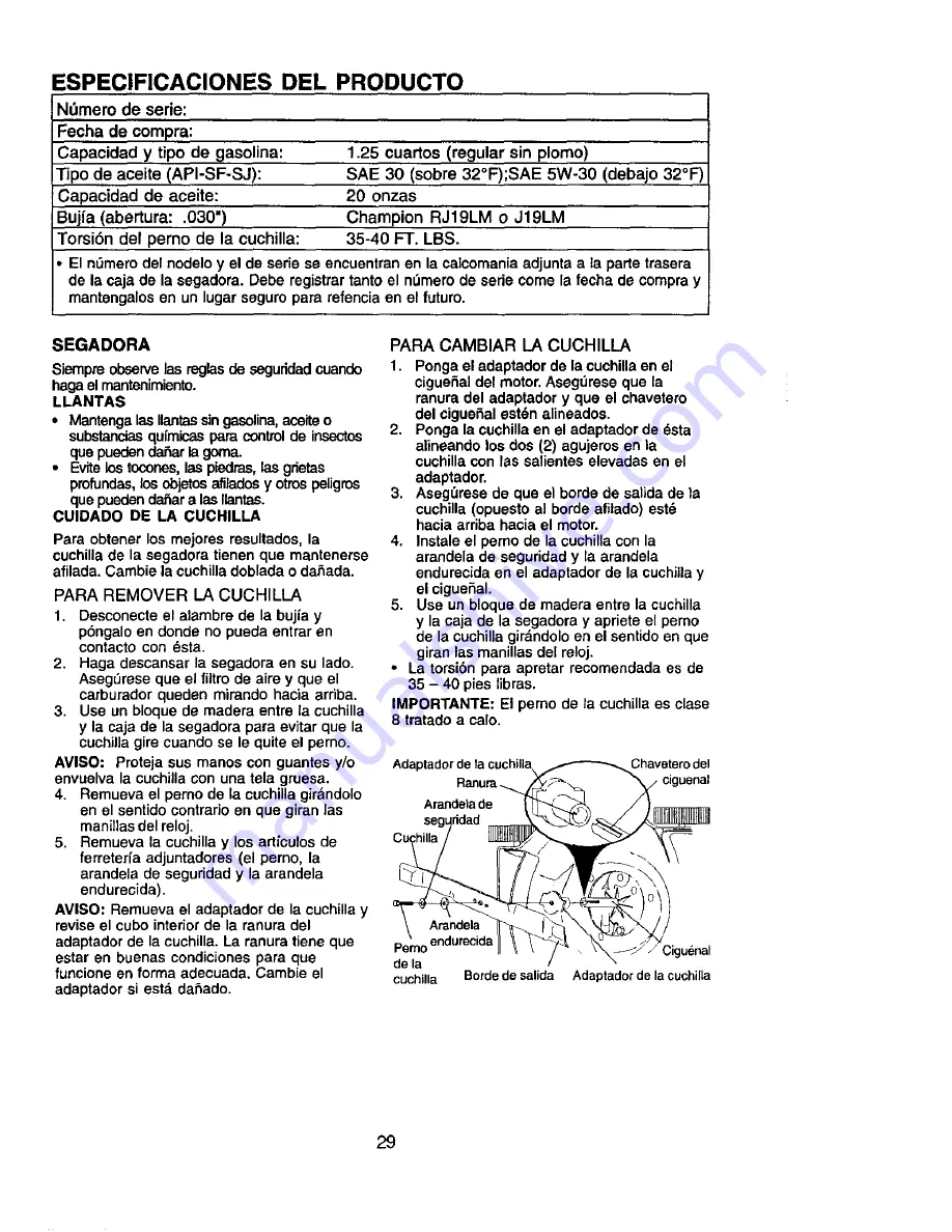 Craftsman 917.377650 Owner'S Manual Download Page 29