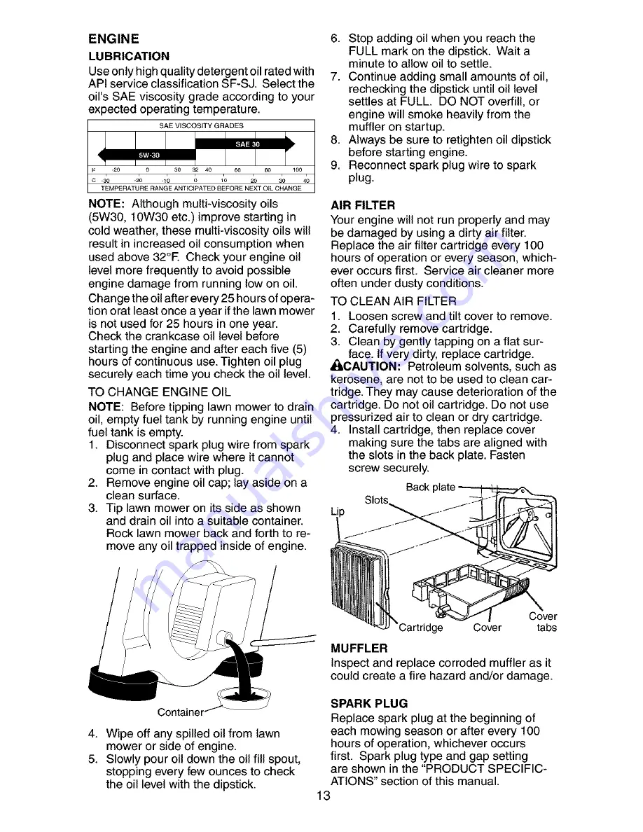 Craftsman 917.377664 Owner'S Manual Download Page 13