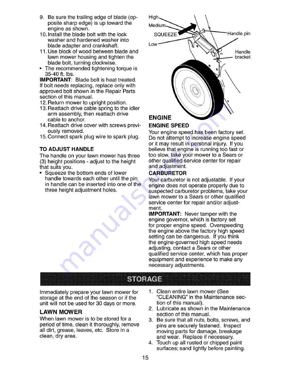 Craftsman 917.377664 Owner'S Manual Download Page 15