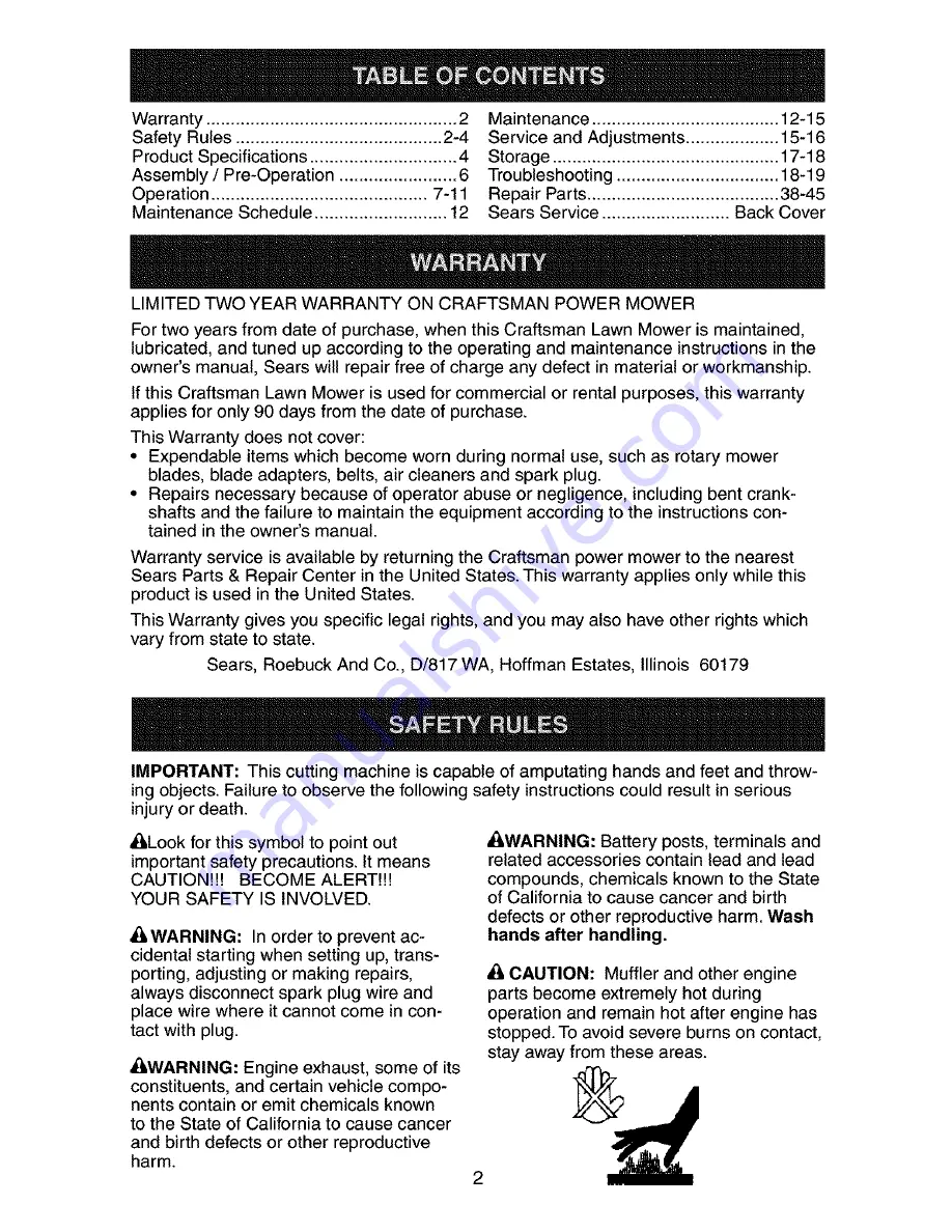 Craftsman 917.377680 Owner'S Manual Download Page 2