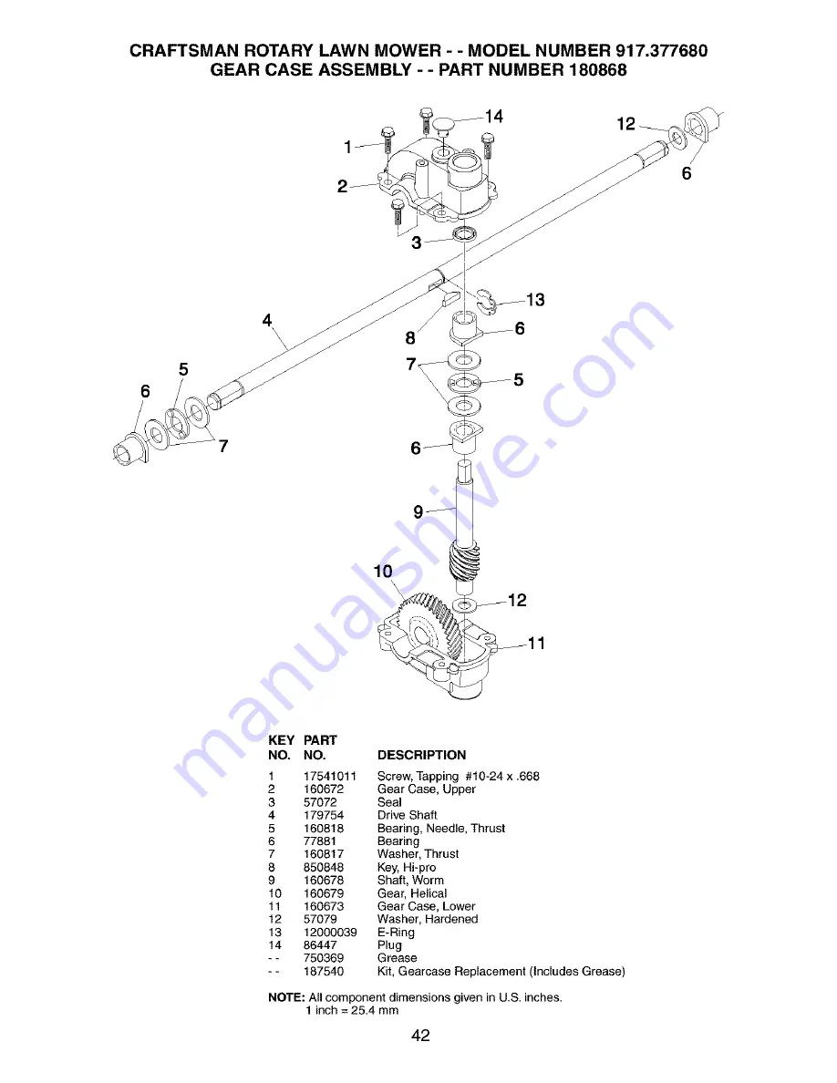 Craftsman 917.377680 Скачать руководство пользователя страница 42