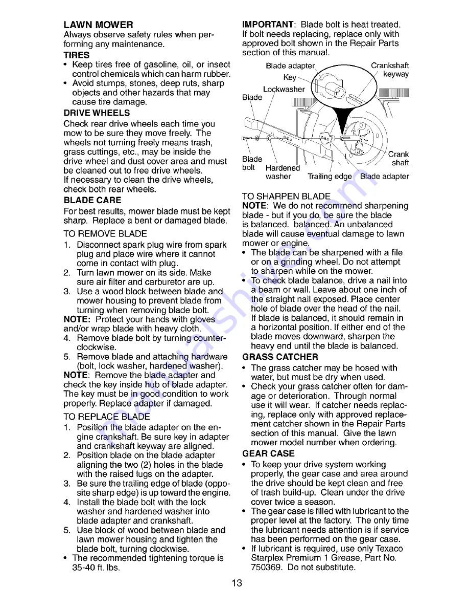 Craftsman 917.377783 Owner'S Manual Download Page 13