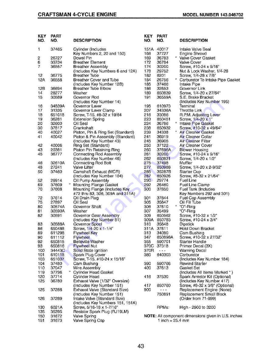 Craftsman 917.377783 Owner'S Manual Download Page 43