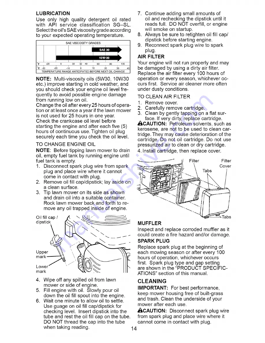 Craftsman 917.377842 Owner'S Manual Download Page 14