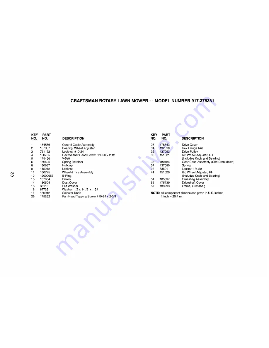 Craftsman 917.378381 Owner'S Manual Download Page 39