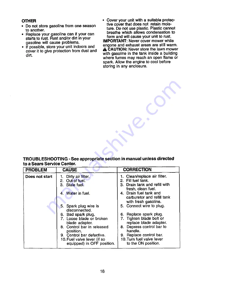 Craftsman 917.378422 Owner'S Manual Download Page 16