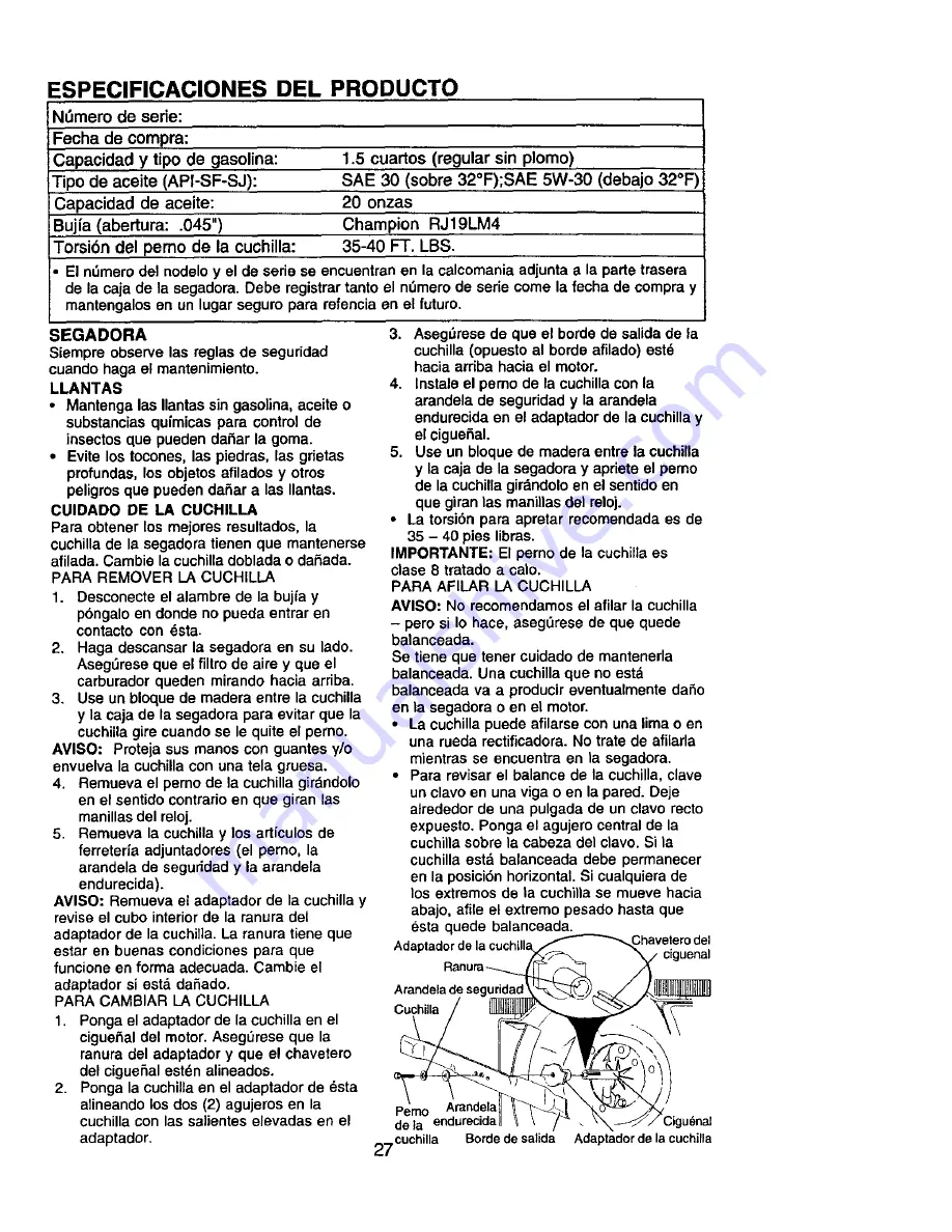 Craftsman 917.378422 Скачать руководство пользователя страница 27