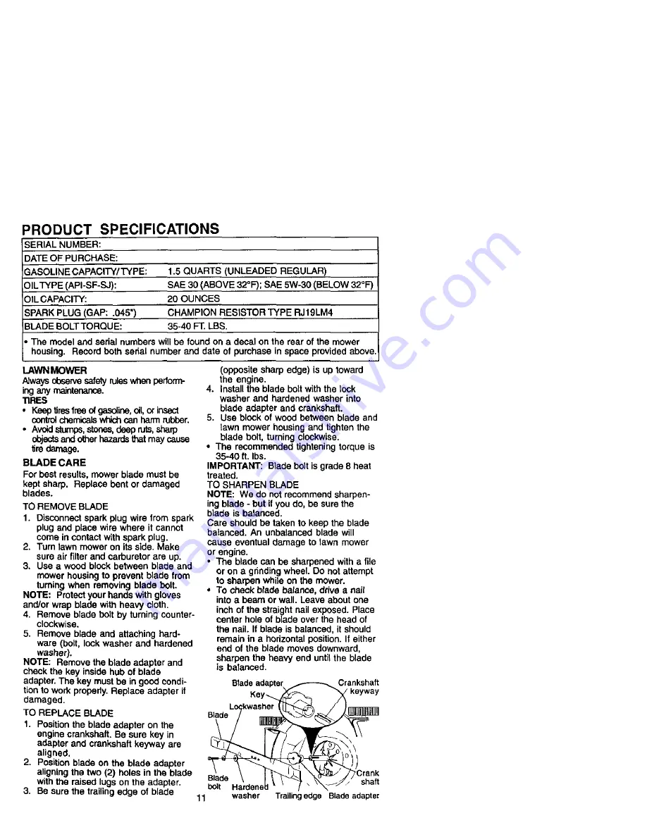 Craftsman 917.378431 Owner'S Manual Download Page 11