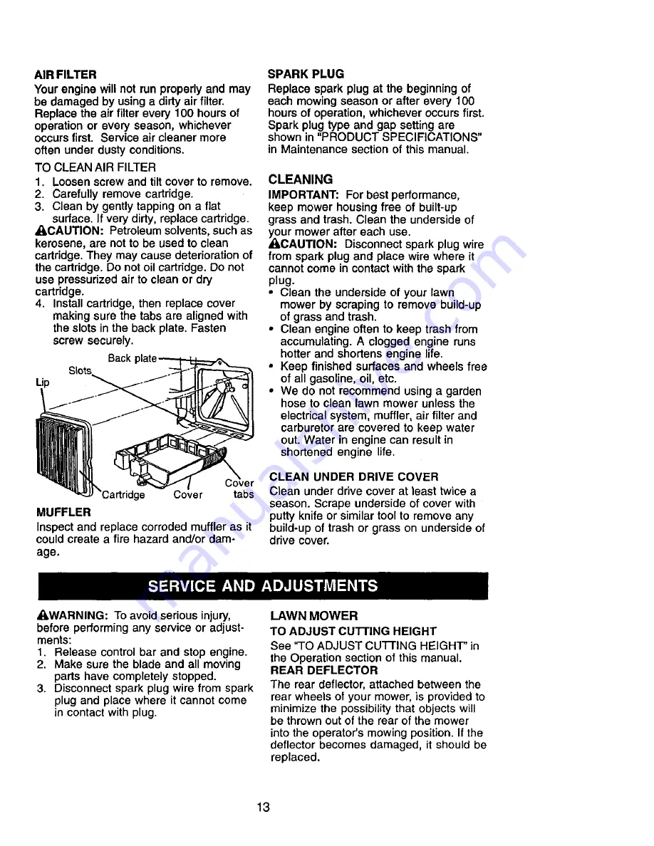 Craftsman 917.378452 Owner'S Manual Download Page 13