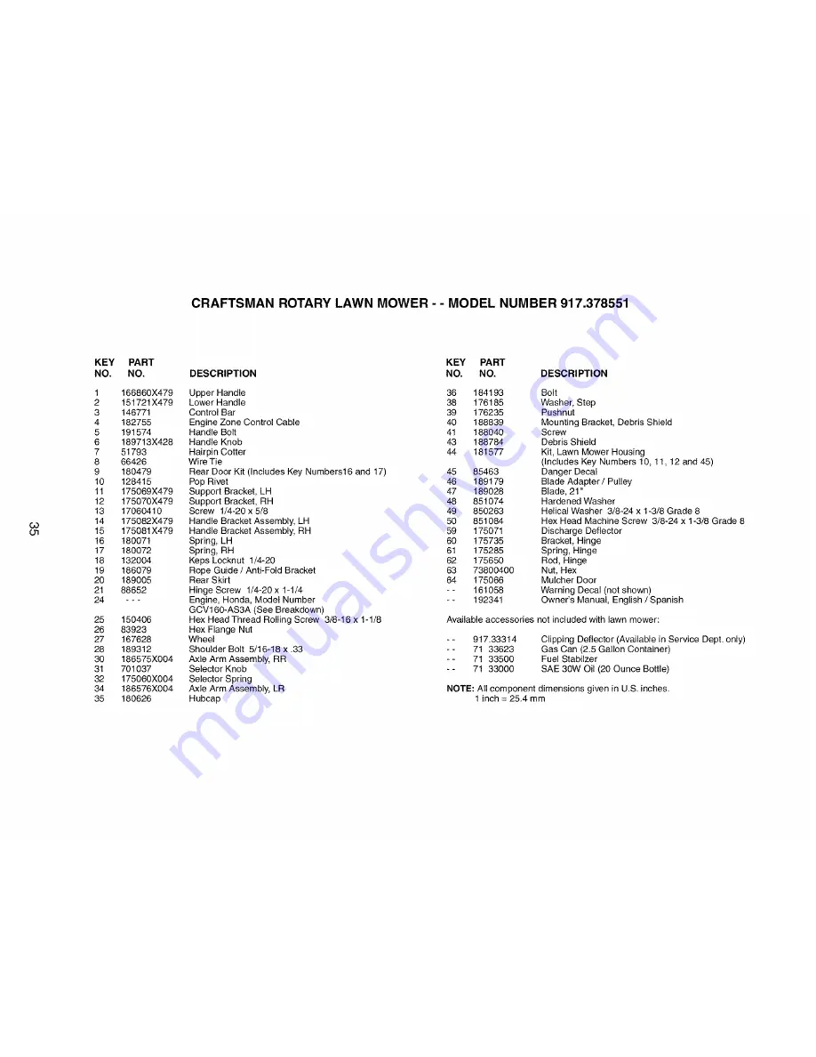 Craftsman 917.378551 Owner'S Manual Download Page 35