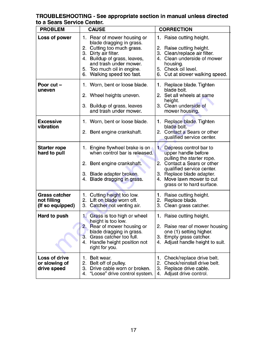 Craftsman 917.378643 Owner'S Manual Download Page 17