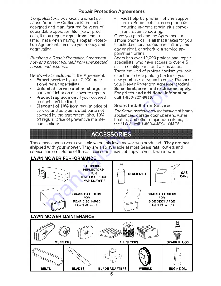 Craftsman 917.378761 Owner'S Manual Download Page 5