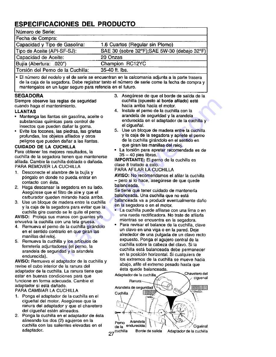 Craftsman 917.378771 Скачать руководство пользователя страница 27