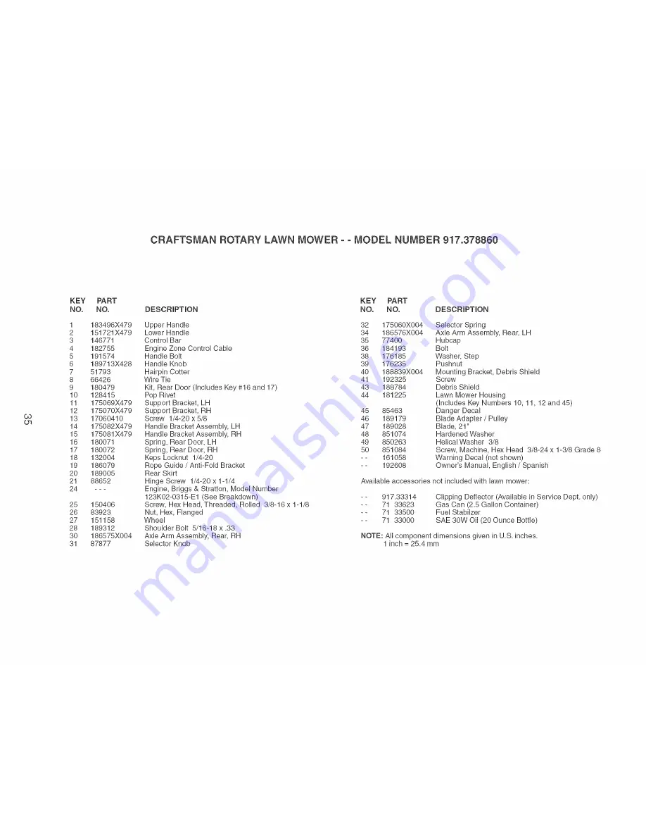 Craftsman 917.378860 Owner'S Manual Download Page 35