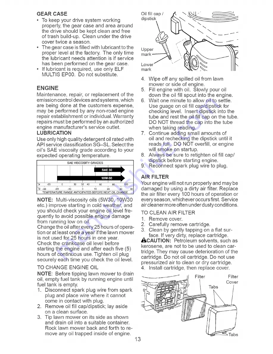 Craftsman 917.378990 Owner'S Manual Download Page 13