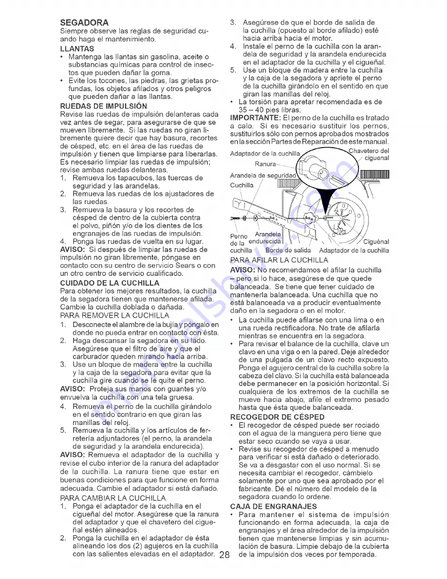 Craftsman 917.378990 Owner'S Manual Download Page 28