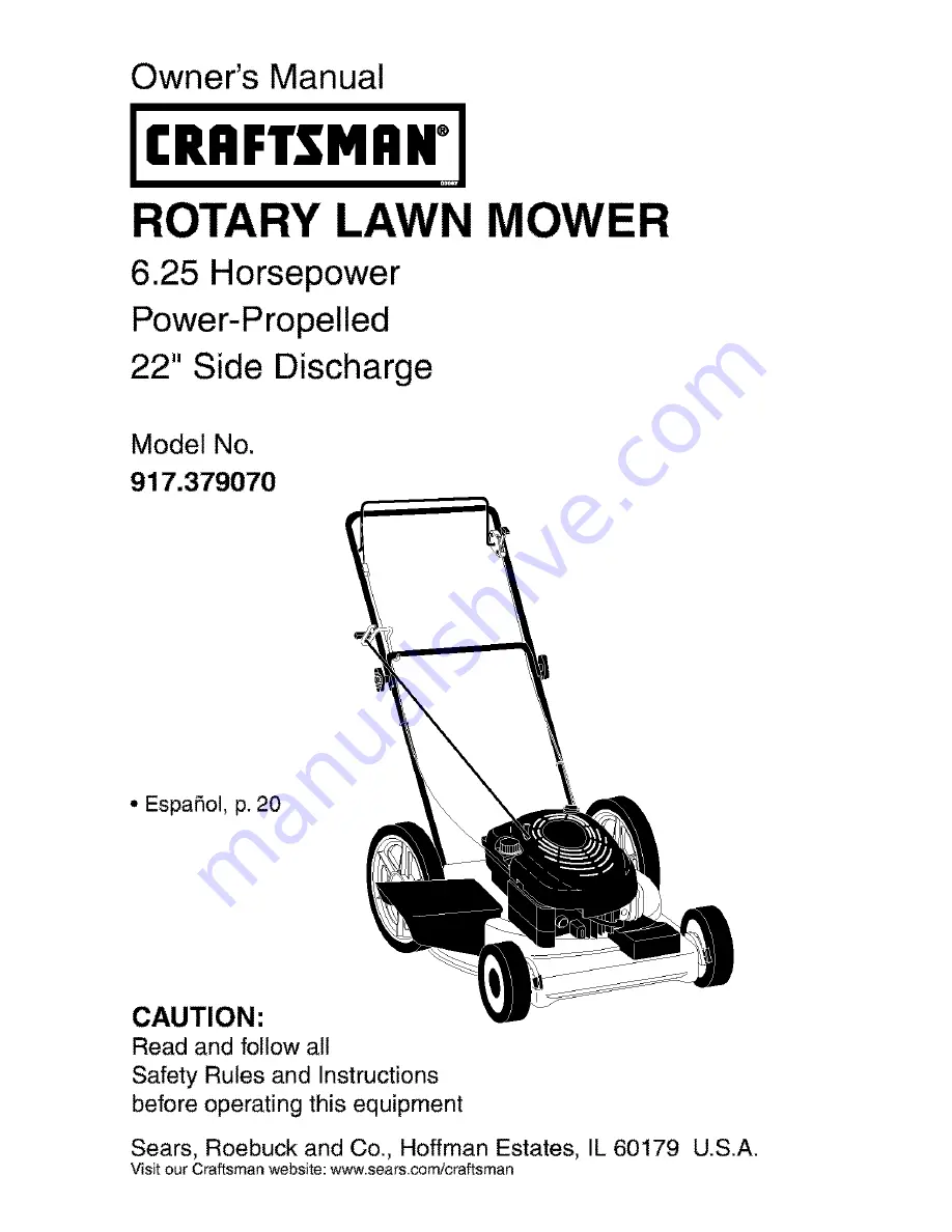 Craftsman 917.379070 Скачать руководство пользователя страница 1