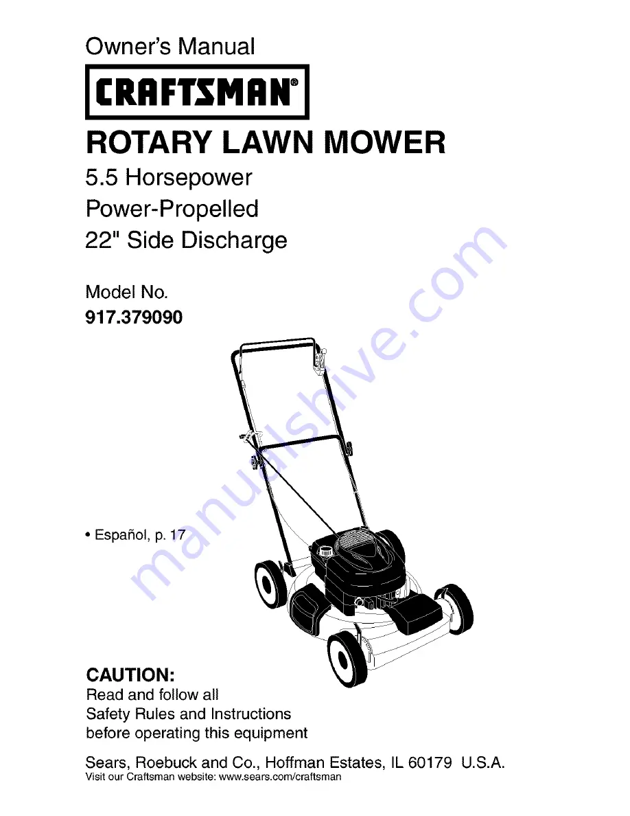 Craftsman 917.379090 Скачать руководство пользователя страница 1