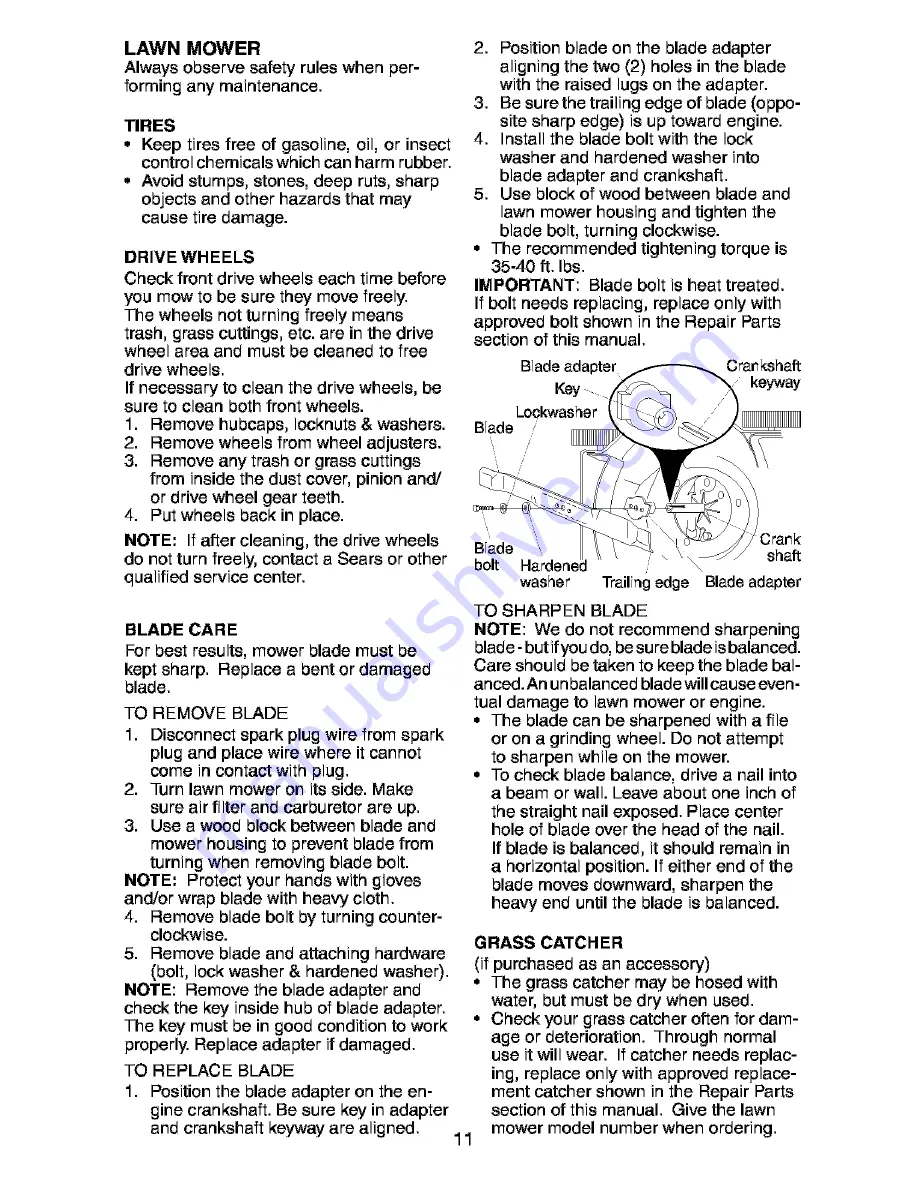 Craftsman 917.379090 Owner'S Manual Download Page 11