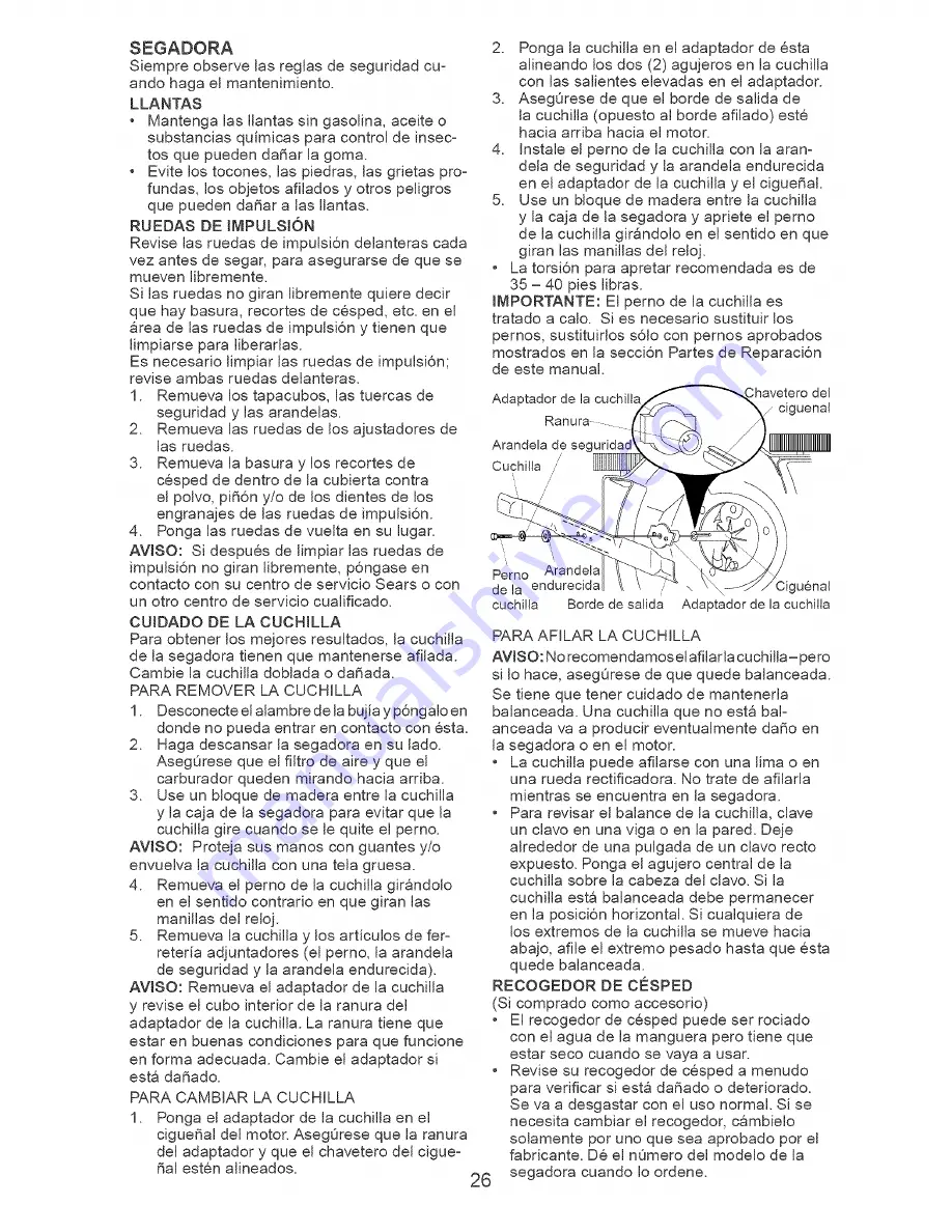 Craftsman 917.379200 Owner'S Manual Download Page 26