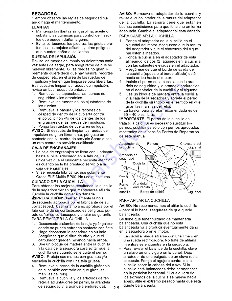 Craftsman 917.379241 Owner'S Manual Download Page 28