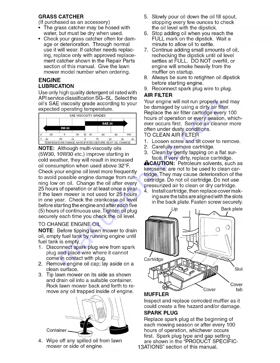 Craftsman 917.379470 Owner'S Manual Download Page 13