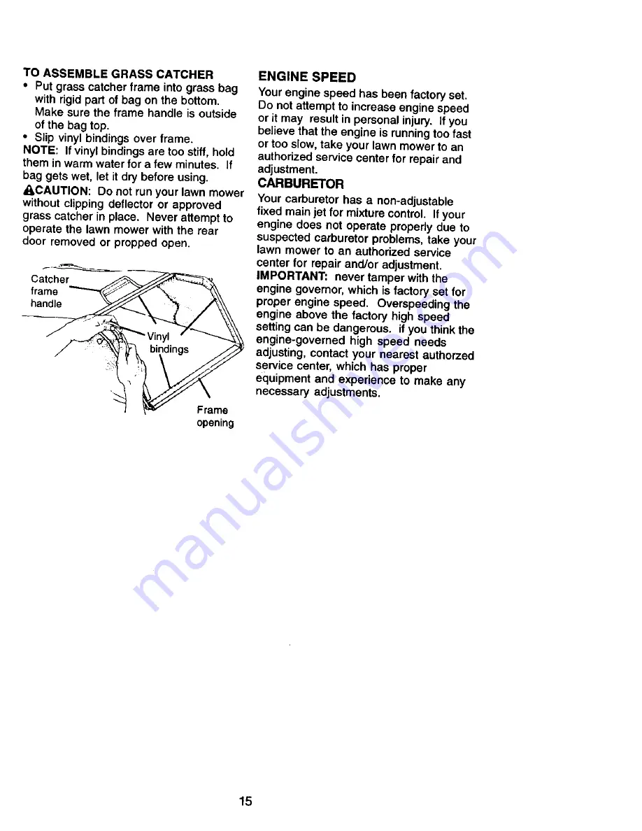 Craftsman 917.379540 Owner'S Manual Download Page 15