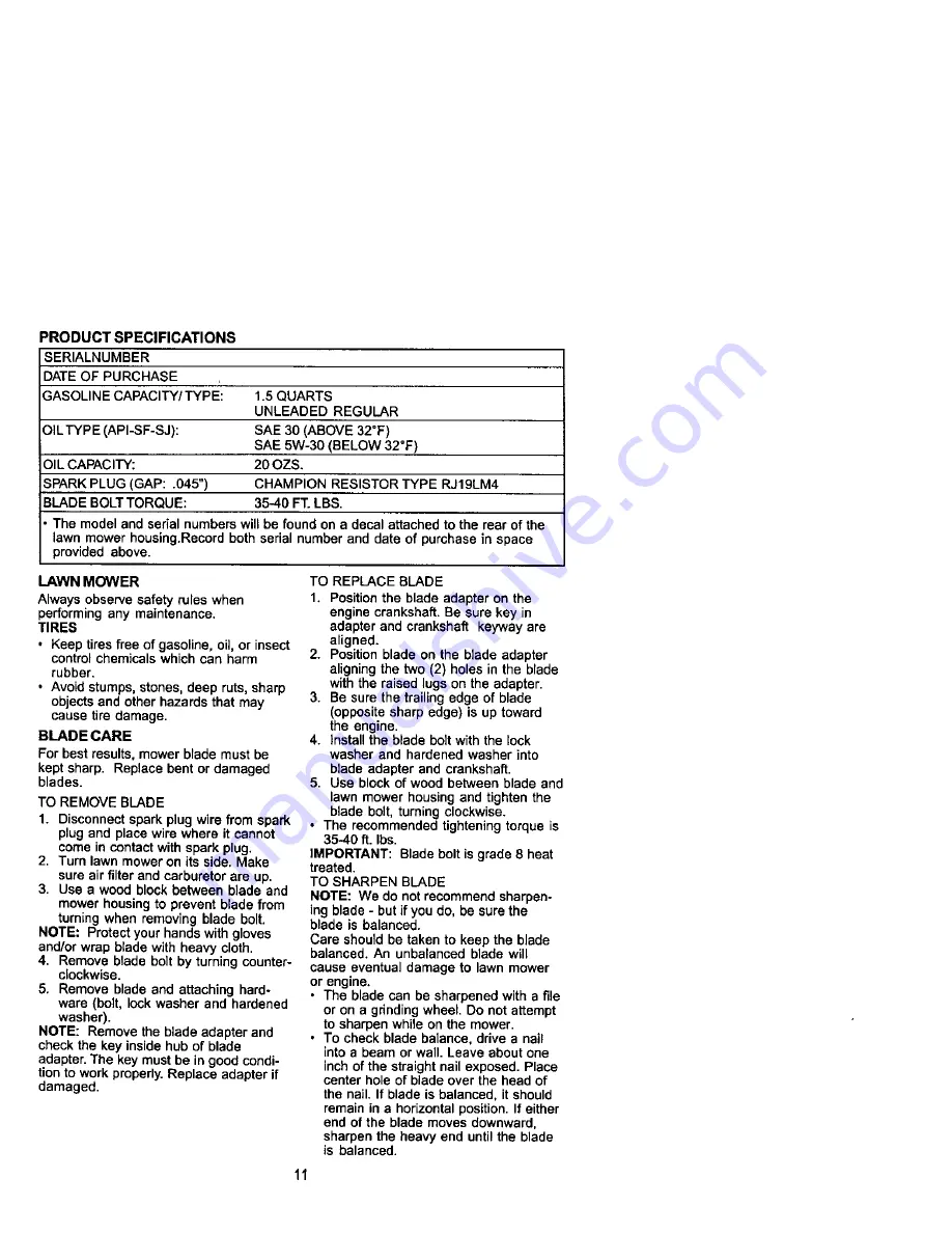 Craftsman 917.379600 Owner'S Manual Download Page 11