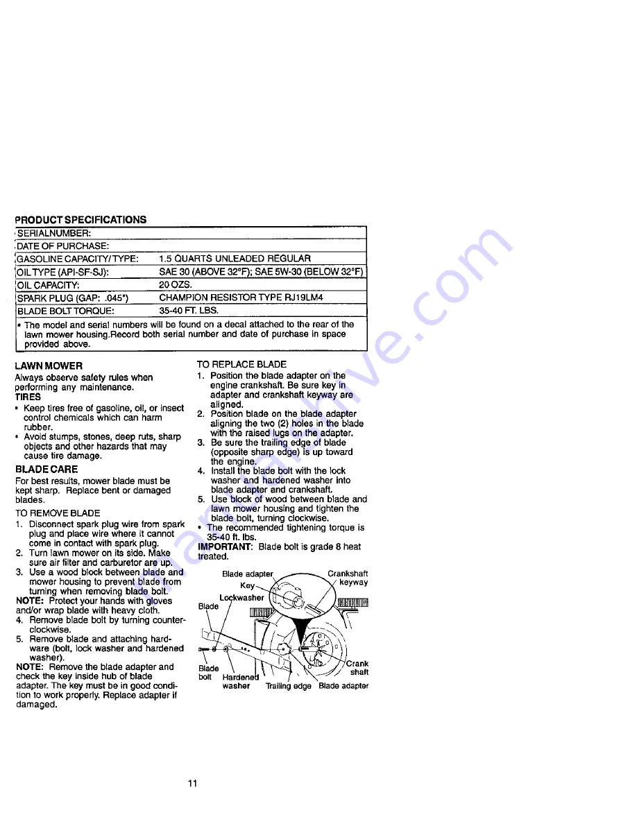 Craftsman 917.379611 Owner'S Manual Download Page 11