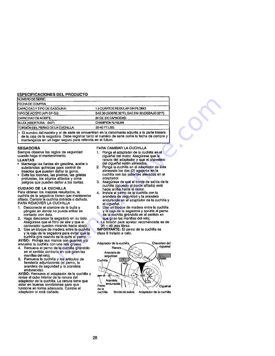 Craftsman 917.379611 Owner'S Manual Download Page 28