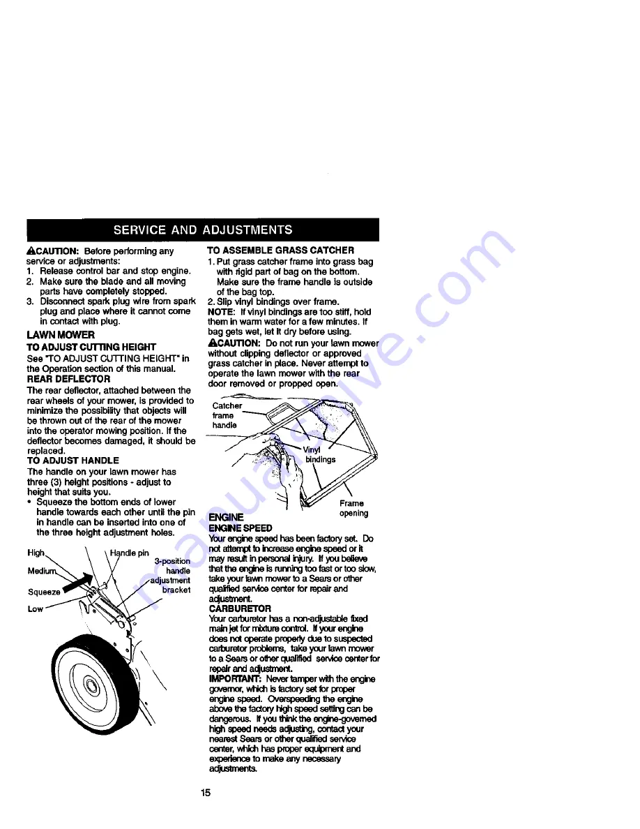 Craftsman 917.379810 Owner'S Manual Download Page 15