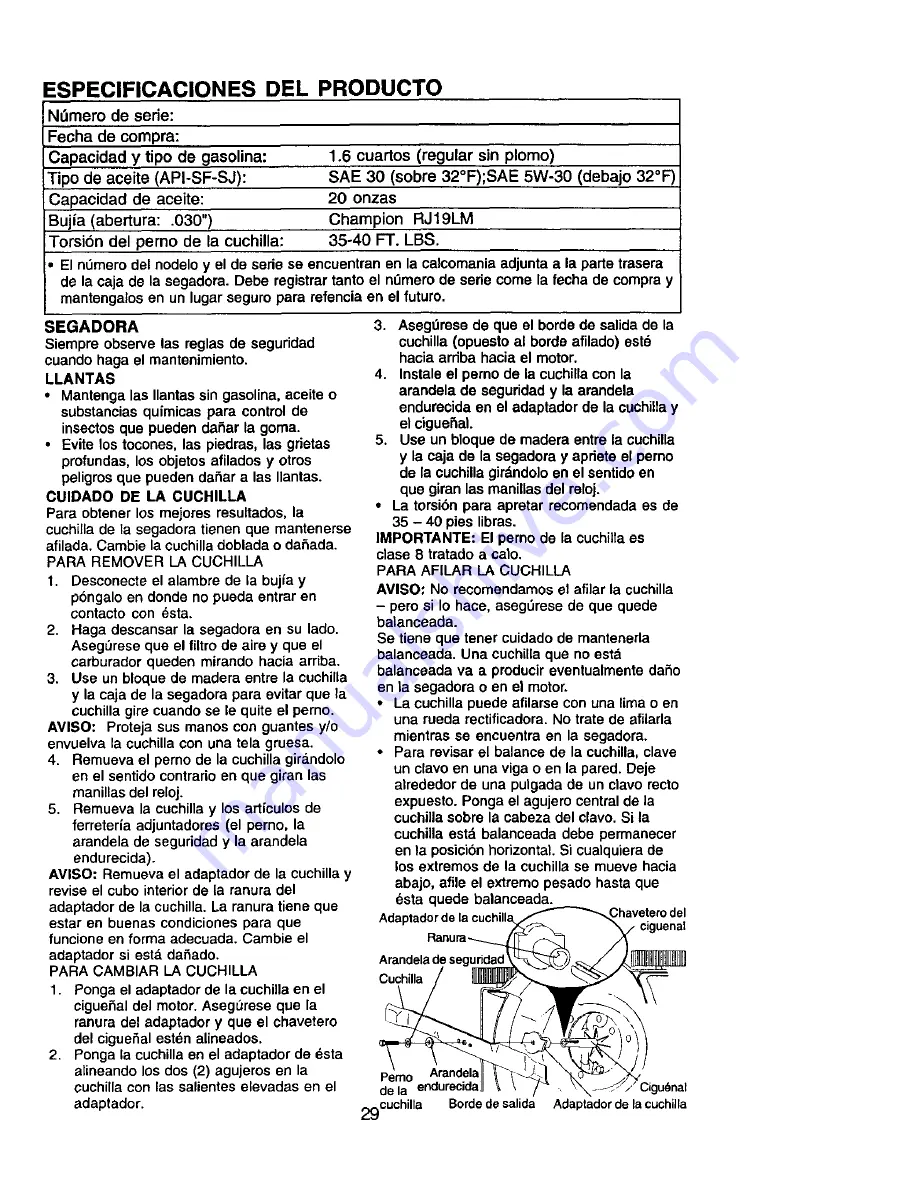 Craftsman 917.379812 Owner'S Manual Download Page 29