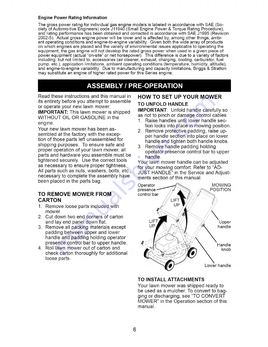 Craftsman 917.385122 Owner'S Manual Download Page 6