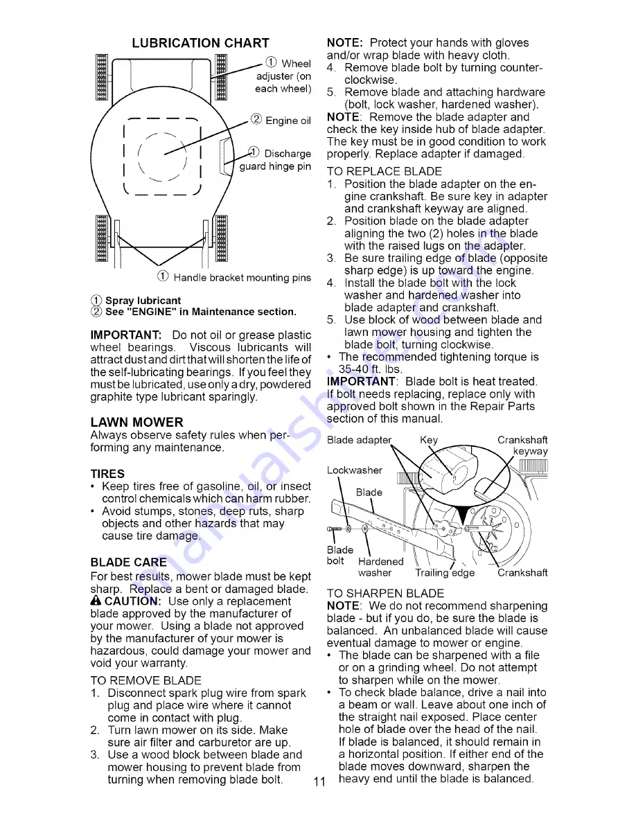 Craftsman 917.385122 Owner'S Manual Download Page 11